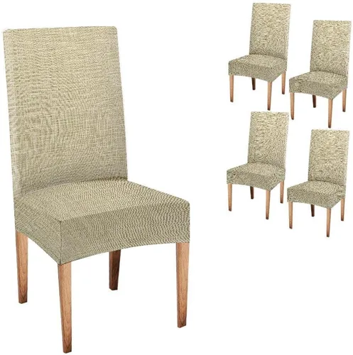 Vista 52 de TOMWISH Juego de 2 fundas para sillas de comedor, color turquesa y gris, fundas elásticas para sillas Parsons, de elastano, lavables, protectores