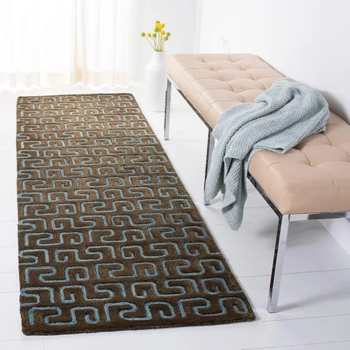 Vista 9 de SAFAVIEH Soho Collection - Alfombra decorativa de 2 x 3 pies, color verde claro, lana hecha a mano, ideal para zonas de alto tráfico en entrada