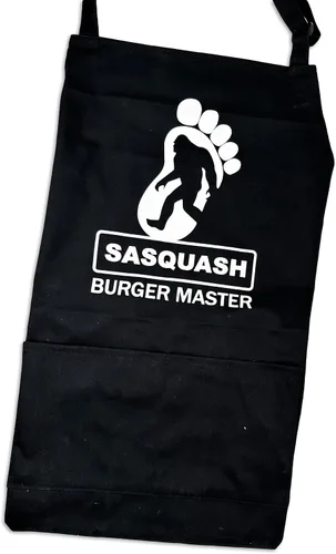 Vista 2 de The Sasquash - Burger Master - Delantal resistente para hamburguesas, Negro