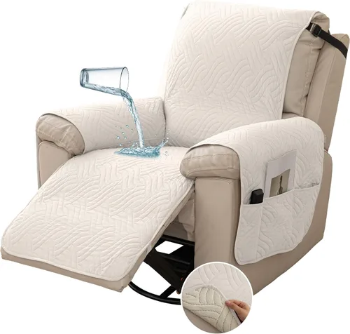 Vista 23 de Deep Dream Fundas impermeables para silla reclinable, funda antideslizante para sofá reclinable, protector de muebles para niños perezosos, funda