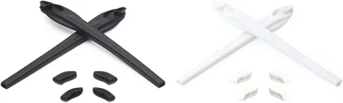 Vista 23 de Eye Opening Stuff Kits de goma de repuesto para auriculares y nariz compatibles con gafas de sol Oakley Flak 2.0/Flak 2.0 XL OO9188 Negro
