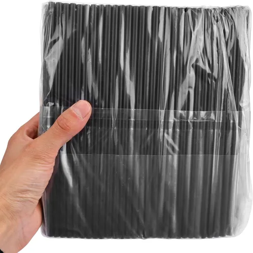 Vista 5 de Tomnk 300 pajitas desechables, pajitas de plástico de 8.25 pulgadas, pajitas de plástico para vasos y café helado 0.24" Wide Food-Grade BPA-Free