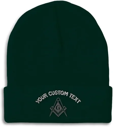 Vista 34 de Speedy Pros Gorros para hombres Mason Gray Thread Bordado Construcción Sombreros de invierno para mujeres Gorra de cráneo acrílico 1 tamaño Solo