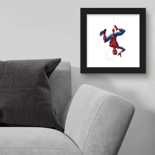 Vista 4 de Trends International Gallery Pops Marvel Comics Spider-Man - Póster de pared para colgar, 12 x 12 pulgadas, versión enmarcada en negro