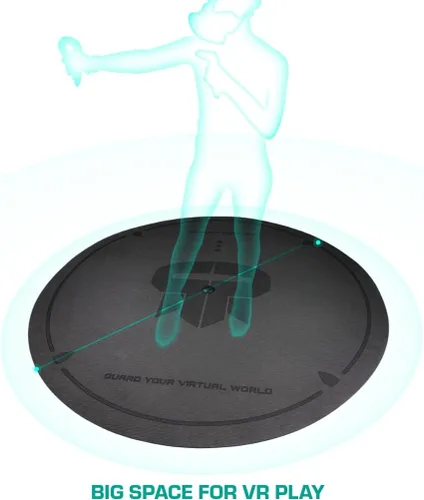 Vista 3 de Rebuff Reality VR Mat-Super Soft 55 x 028 Round Exercise Mat-Comfortable Non-Slip Meditation Mat for VR Dancing Virtual Reality