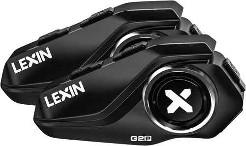 Vista 8 de Lexin G1 - Audífonos Bluetooth para motocicleta, altavoces para casco con 2 tipos de micrófonos, manos libres para llamadas/música/GPS, audífonos