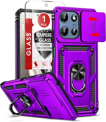 Vista 33 de LeYi Funda para Moto G Stylus 2022 4G (no compatible con 5G), funda para Moto G Stylus con 2 protectores de pantalla, funda protectora de grado Oro