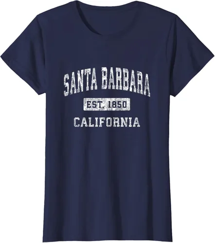 Vista 35 de Camiseta deportiva clásica de Santa Bárbara California CA, Negro, S