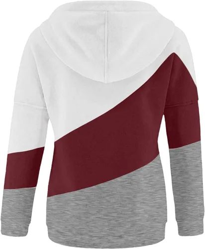 Vista 149 de Sudaderas con capucha para mujer, con cuello de botón, sin botones, con cordón, manga larga, lindas, ropa para adolescentes y niñas