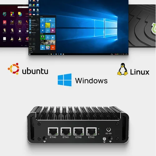Vista 5 de Firewall Appliance 2.5Gbe Intel Celeron N5095 Quad Core, 4* Intel I225-V LAN sin ventilador Mini PC 8G DDR4 128G M.2 NVMe Soporte PFSENSE