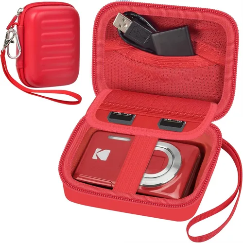Vista 10 de Funda para cámara digital KODAK PIXPRO FZ55/FZ45/FZ53/FZ43 de 16 MP, bolsa de almacenamiento de viaje con bolsillo de malla para baterías, cables