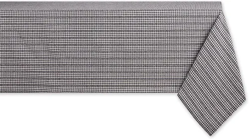 Vista 10 de DII Farmhouse Gingham, colección de mesa a cuadros, camino de mesa, 14x72, negro