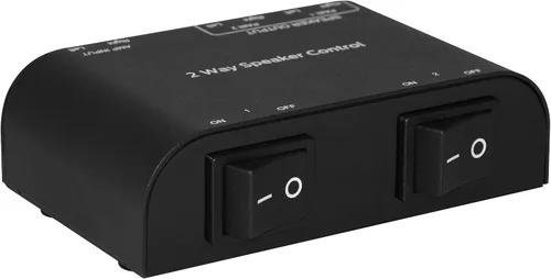 Vista 2 de 61048 - Interruptor de altavoz de 2 a 4 vías, 1 en 2 a 1 en 4 salidas, selector de altavoces estéreo con abrazaderas de terminal, caja