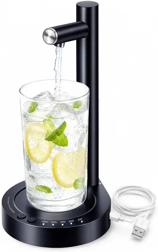 Vista 10 de Dispensador de agua de escritorio para botella de 5 galones, bomba de agua eléctrica portátil pequeña para jarra de 5 galones para el hogar, Azul