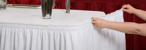 Vista 5 de Surmente Mantel de poliéster de 14 pies para bodas, banquetes o restaurantes (negro)