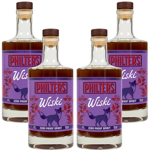 Vista 10 de Philters Wiski sin alcohol, alcohol de whisky a prueba cero, bebida alternativa hecha en Estados Unidos, todos los sabores naturales, 25 onzas