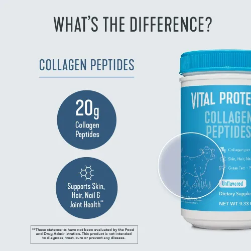 Vista 4 de Vital Proteins Polvo de péptidos de colágeno sin sabor 9.33 OZ+colágeno marino