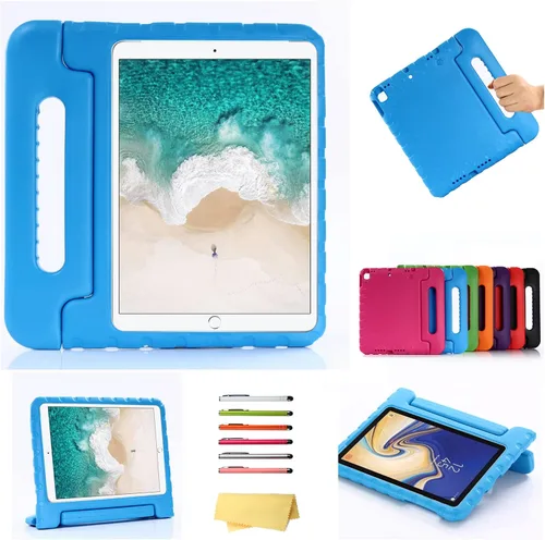 Vista 14 de Funda infantil para iPad de 9ª/8ª/7ª generación de 10.2 pulgadas con mango giratorio/soporte, ligera, suave, espuma EVA, a prueba de golpes, 01#