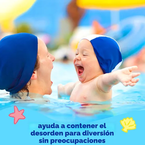 Vista 4 de Pampers Splashers - Pañales de natación, talla S, 20 unidades, pantalones de natación desechables para bebé sin huecos