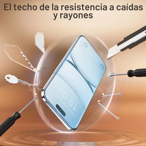Vista 3 de Fotbor [Paquete de 3 + 3 protectores de pantalla para iPhone Air, antiluz azul, [protección ocular] 9H+ vidrio templado con protector de lente