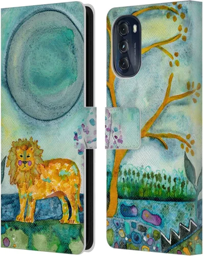 Vista 10 de Head Case Designs Officially Licensed Wyanne Blue Watercolour Bear Animals 2 Leather Book Wallet Case Cover Compatible with Motorola Moto G (2022)