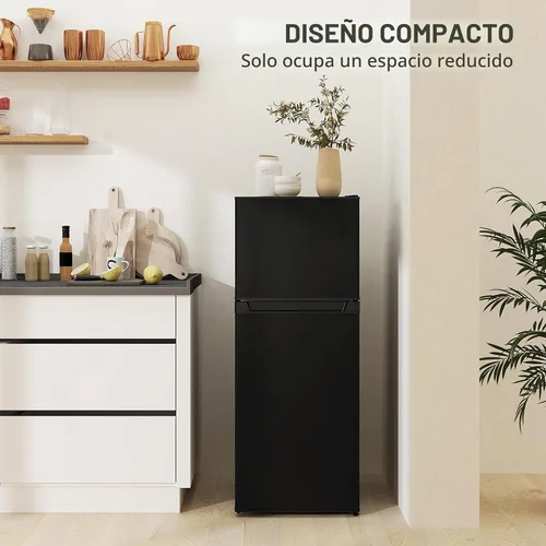 Vista 8 de HOMCOM Mini refrigerador de 4 pies cúbicos con congelador con puerta