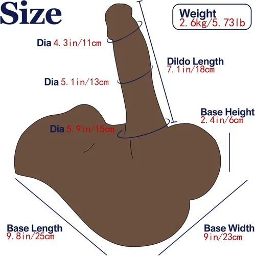 Vista 3 de Consolador enorme y grueso para adulto, consolador de muñeca sexual para mujer y hombre, juguete masturbador con base fija, material TPE suave