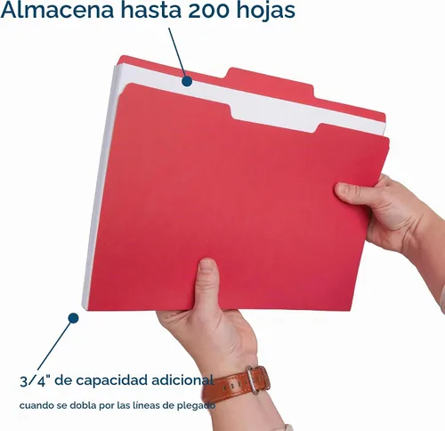 Vista 3 de Blue Summit Supplies 100 carpetas de archivos, cartas, colores surtidos