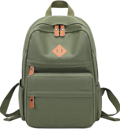 Vista 6 de Mochilas ligeras para niños, mochila escolar de lona, pequeñas mochilas de viaje para mujeres, niñas, niños, mochila para niños pequeños