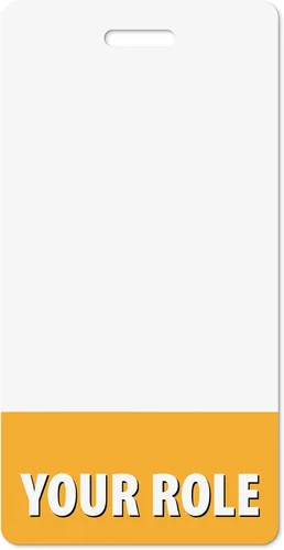 Vista 28 de Personalizado Badge Buddy – en color rosa bebé – vertical – tarjeta de respaldo de doble cara – duradera y resistente al agua ideal para profesores