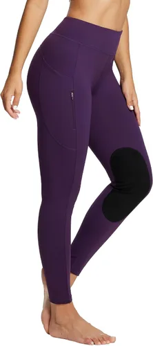 Vista 9 de baleaf Womens Winter Horse Riding Pants Fleece Breeches Leggings Negro
