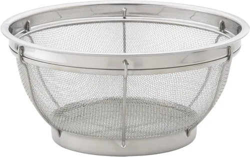 Vista 9 de HIC Kitchen Colador perforado con asas, acero inoxidable 18/8, 7.5 pulgadas