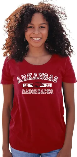 Vista 18 de Blue 84 NCAA - Camiseta con licencia oficial de la NCAA para mujer, color del equipo atlético
