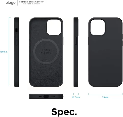 Vista 8 de elago Funda magnética de silicona compatible con MagSafe compatible con iPhone 12 y compatible con iPhone 12 Pro de 6.1 pulgadas, imanes integrados