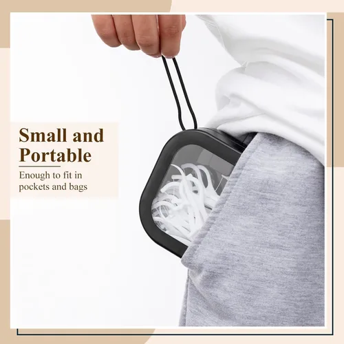 Vista 4 de Kathfly 6 piezas contenedor dispensador de gomas para el cabello organizador soporte para horquillas portátil para viajes soporte para hisopos