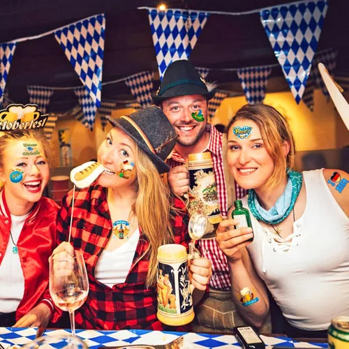 Vista 7 de HOWAF Oktoberfest - 96 tatuajes temporales, calcomanías de tatuaje de festival de cerveza alemana, tatuajes falsos de bandera de Baviera