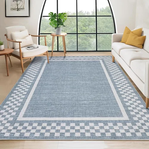 Vista 70 de GarveeHome Alfombra lavable de 5 x 7 pies para sala de estar, alfombra Beige festoneado