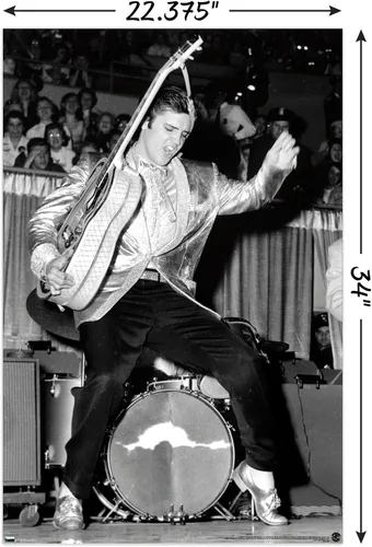Vista 2 de Elvis Presley - Póster de pared de caderas, 34 pulgadas de largo x 22.4 pulgadas de ancho, versión sin marco