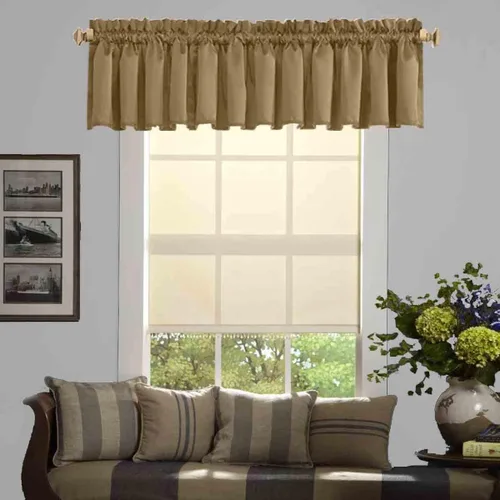 Vista 72 de Cortinas de cocina negras Ladity - 2 paneles de cortinas cortas opacas, 36 pulgadas, privacidad, niveles de café, cortinas de granja para ventana