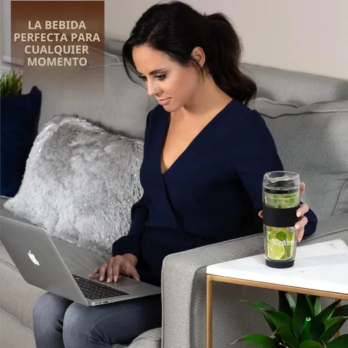 Vista 7 de Vaso de vidrio de doble pared, 14 onzas, todo de vidrio, reutilizable, aislado, taza de té/café con tapa, soplado a mano, taza de viaje, color negro