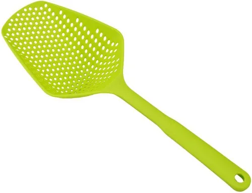 Vista 15 de SEIWEI Cuchara coladora grande, colador de herramientas de mango largo, cuchara de drenaje, colador de pasta resistente al calor, cocina para Azul