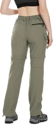 Vista 3 de Wespornow Pantalones convertibles con cremallera para mujer, para campamento, viajes