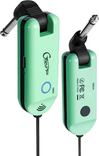Vista 11 de GTRS GWU4 UHF Sistema de guitarra inalámbrica 4 canales de señal, transmisor y receptor recargable, coincidencia automática, baja latencia, rango