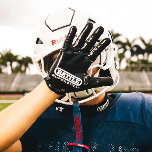 Vista 66 de Battle Guantes deportivos con receptor de velocidad Doom Blanco