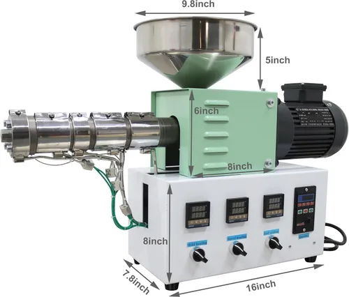 Vista 3 de TECHTONGDA Extrusora de filamento ABS PLA Máquina de prensado de plástico Solo tornillo Rod 0.1 pulgadas Diámetro de extrusión Filamento de diámetro
