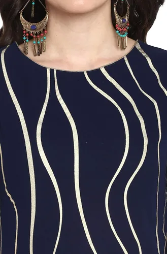 Vista 6 de Janasya Indian - Kurta de poli crepé para mujer