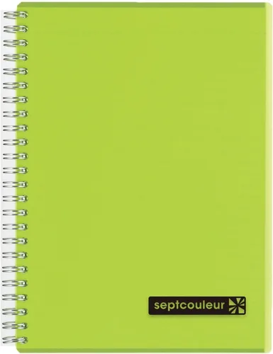 Vista 8 de Maruman Septcouleur - Cuaderno de espiral, 160 páginas, tamaño A5 Amarillo