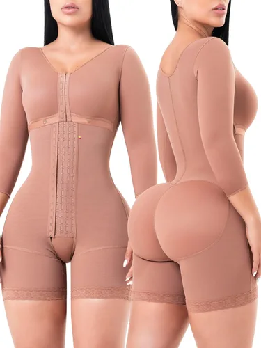 Vista 10 de Sonryse Tummy Tuck Post Surgery Compression Garment Stage 2 BBL Faja Shapewear for Women Tummy Control Fajas Colombianas Beige - Cremallera