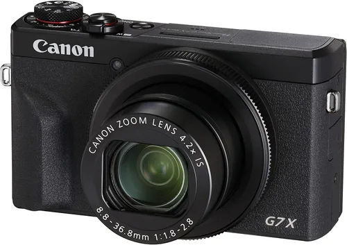 Vista 2 de Cámara digital Canon PowerShot G7 X Mark III (negra) paquete con tarjeta de memoria de 64 GB, trípode Spider Flex, lector de tarjetas USB de alta
