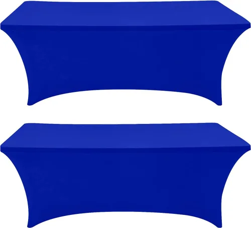 Vista 15 de Eurmax USA - Manteles rectangulares ajustables de elastano de 4 pies, mantel elástico para bodas, eventos o para decorar la mesa del patio